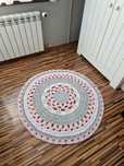 Dywan dywanik sznurkowy pleciony handmade rękodzieło dziewczęcy