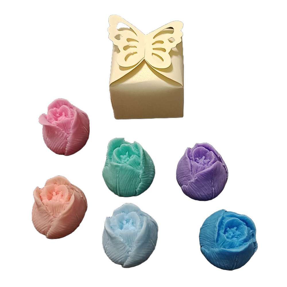 Naturalne mydełko tulipan 3D na prezent podziękowania
