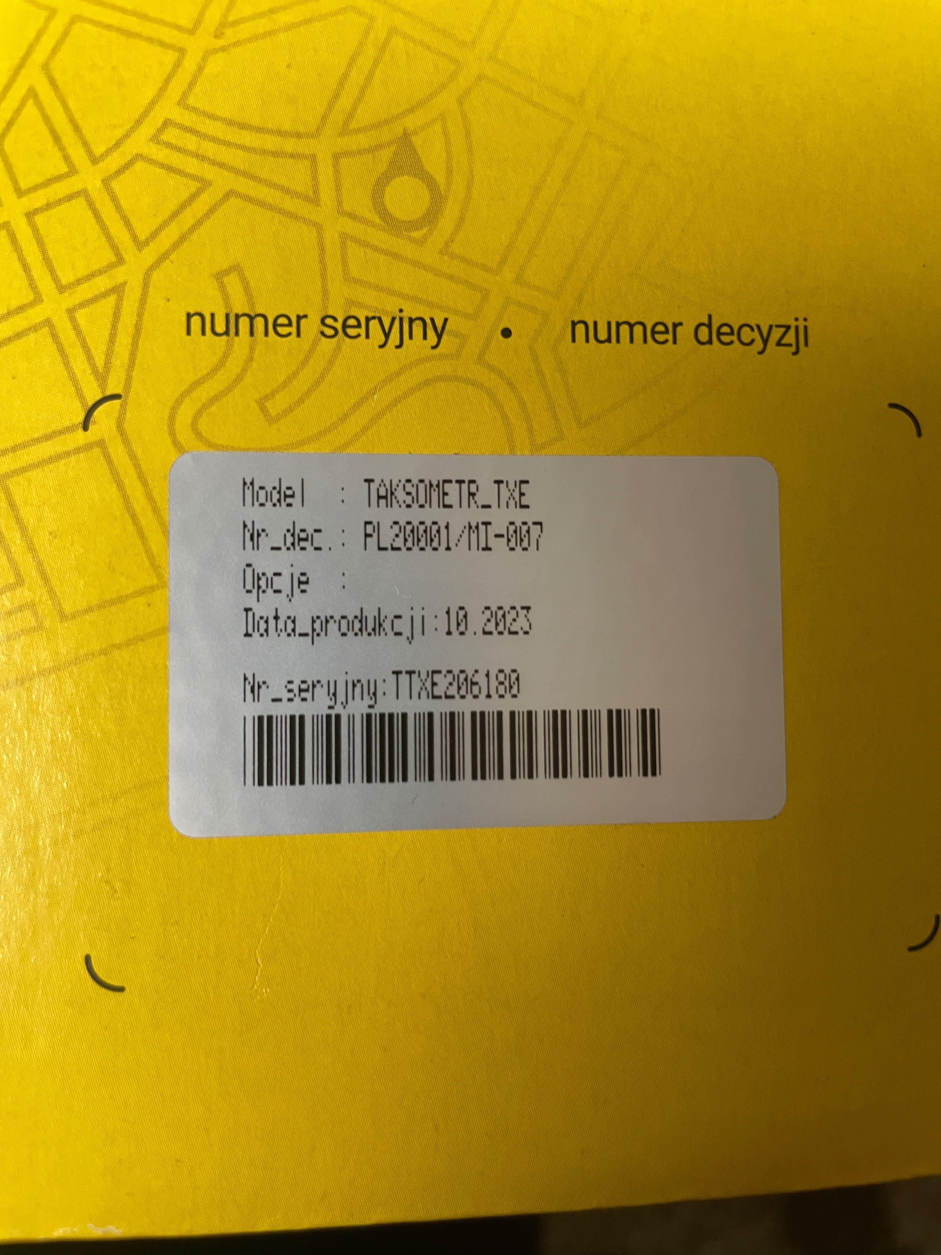 Taksometr Novitus + udc-301 taxi + moduł instalacyjny txe