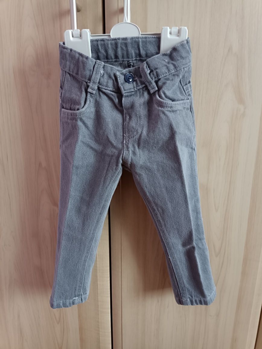Костюм джинсовий сірий (Джинсівка утеплена+Реглан+штани) хлопчик,24м