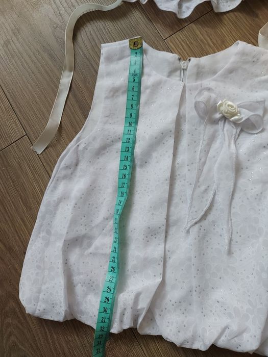 Sukienka 62/68 do chrztu komplet elegancki 62/68 lato