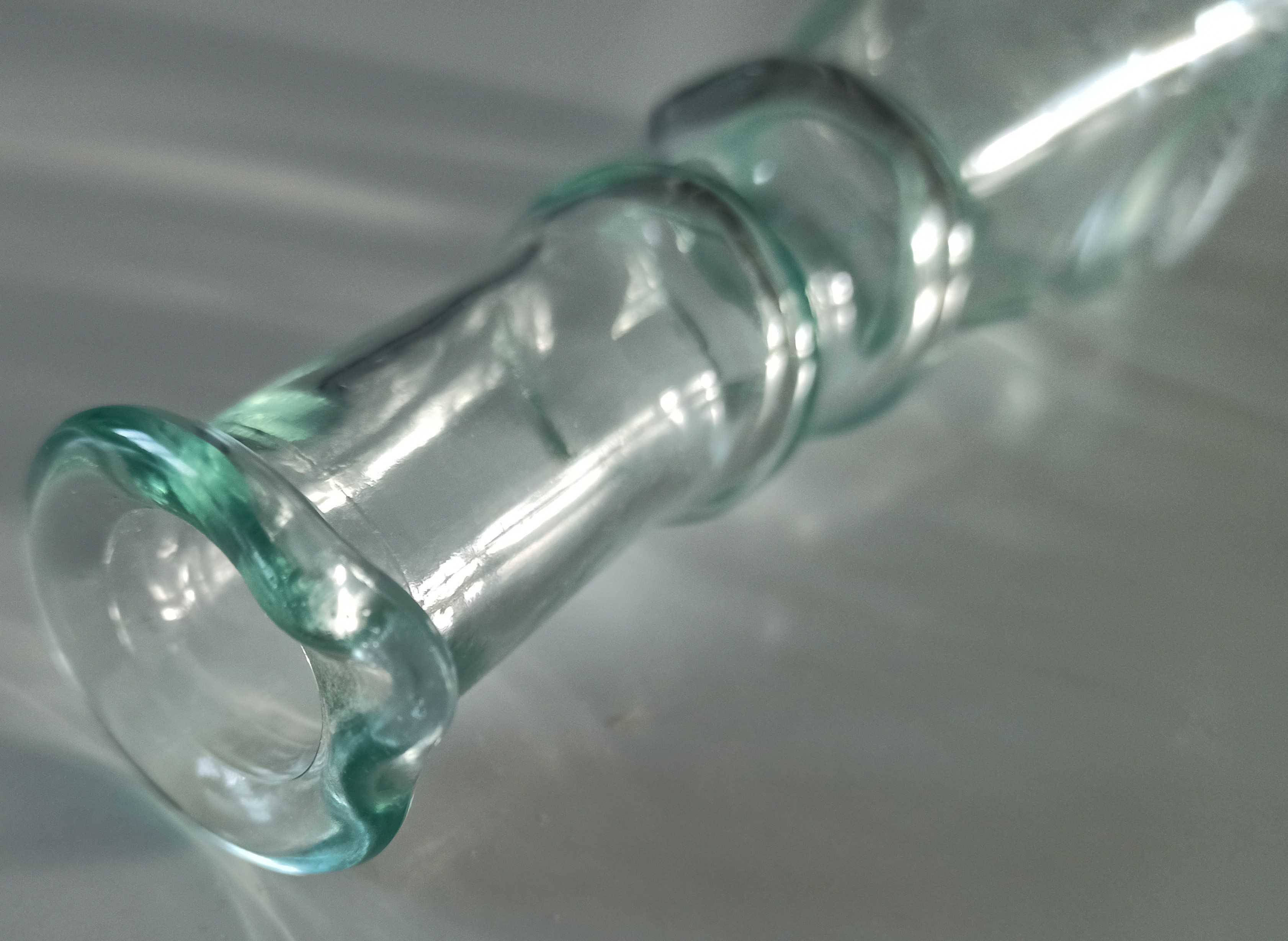 szklana wysoka menzurka probówka, fiolka apteczna 18 cm