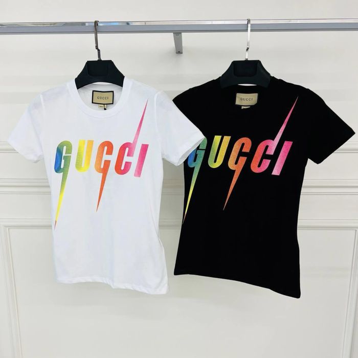 ЦЕНА БЫЛА 1600! Женская футболка гучи белая с принтом Премиум майка