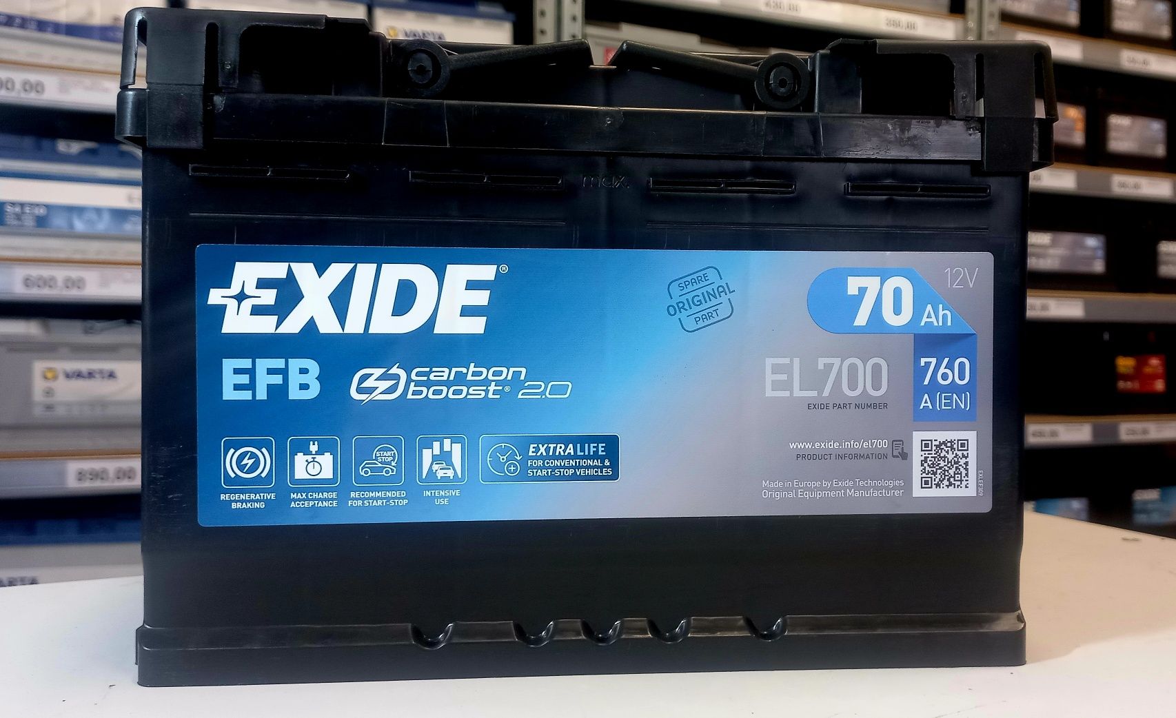 Akumulator EFB Exide EL700 12V 70AH 760A start/stop Nowy