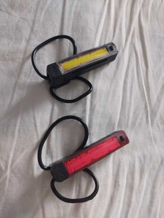 Zestaw oświetlenia rowerowe lampki bieganie wędrówki spacer z psem led