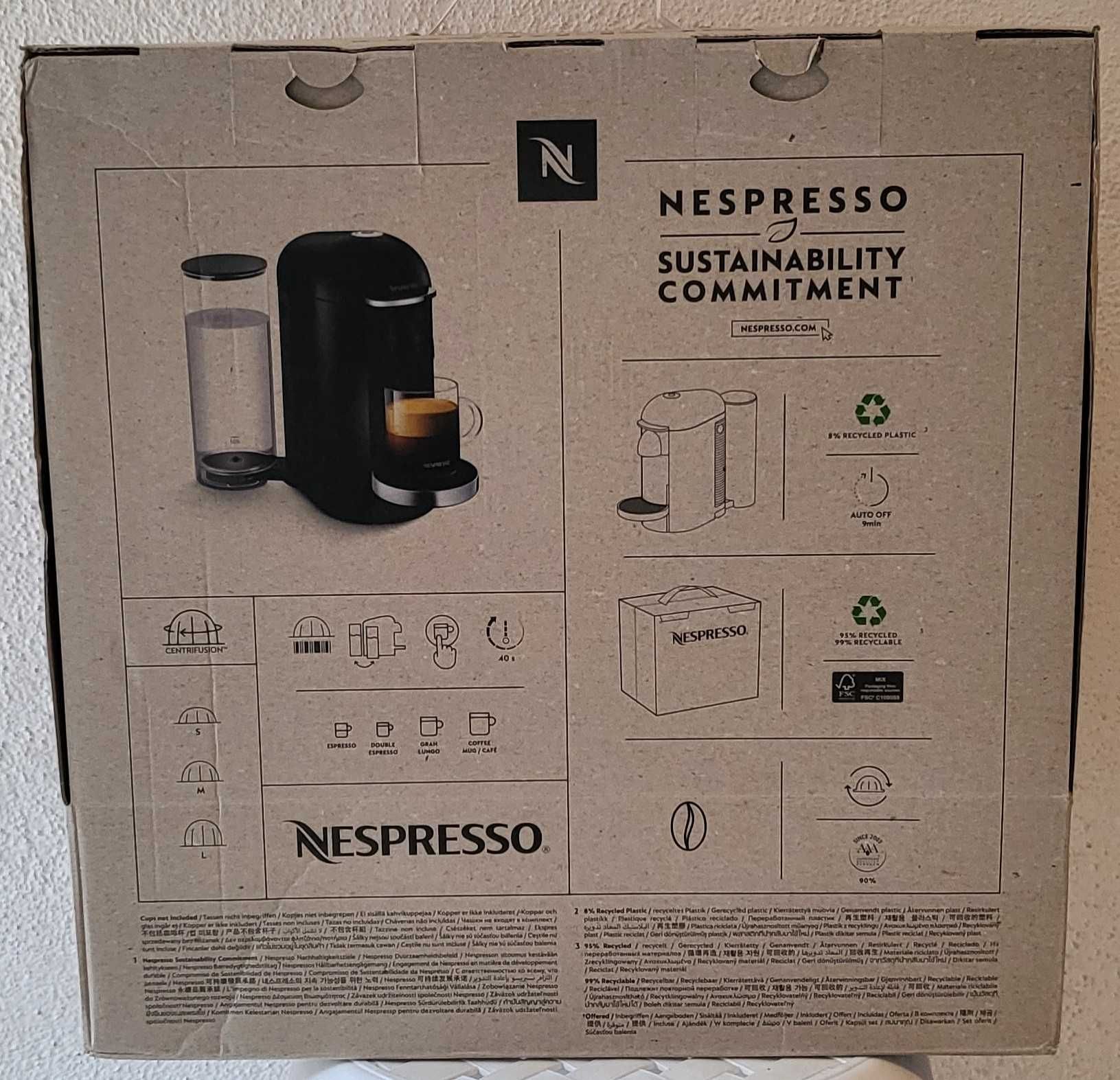Máquina de Café Nespresso Vertuo Plus GCB2 - Black, Nova
