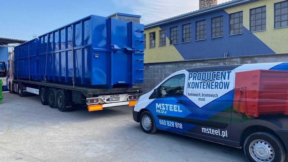 Kontener KP33 6500x2300x2200 pojemnik GRUZ złom ODPADY, PRODUCENT,