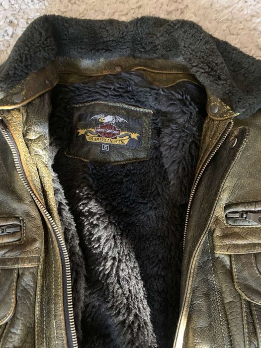 Вінтажна шкіряна куртка Harley Davidson