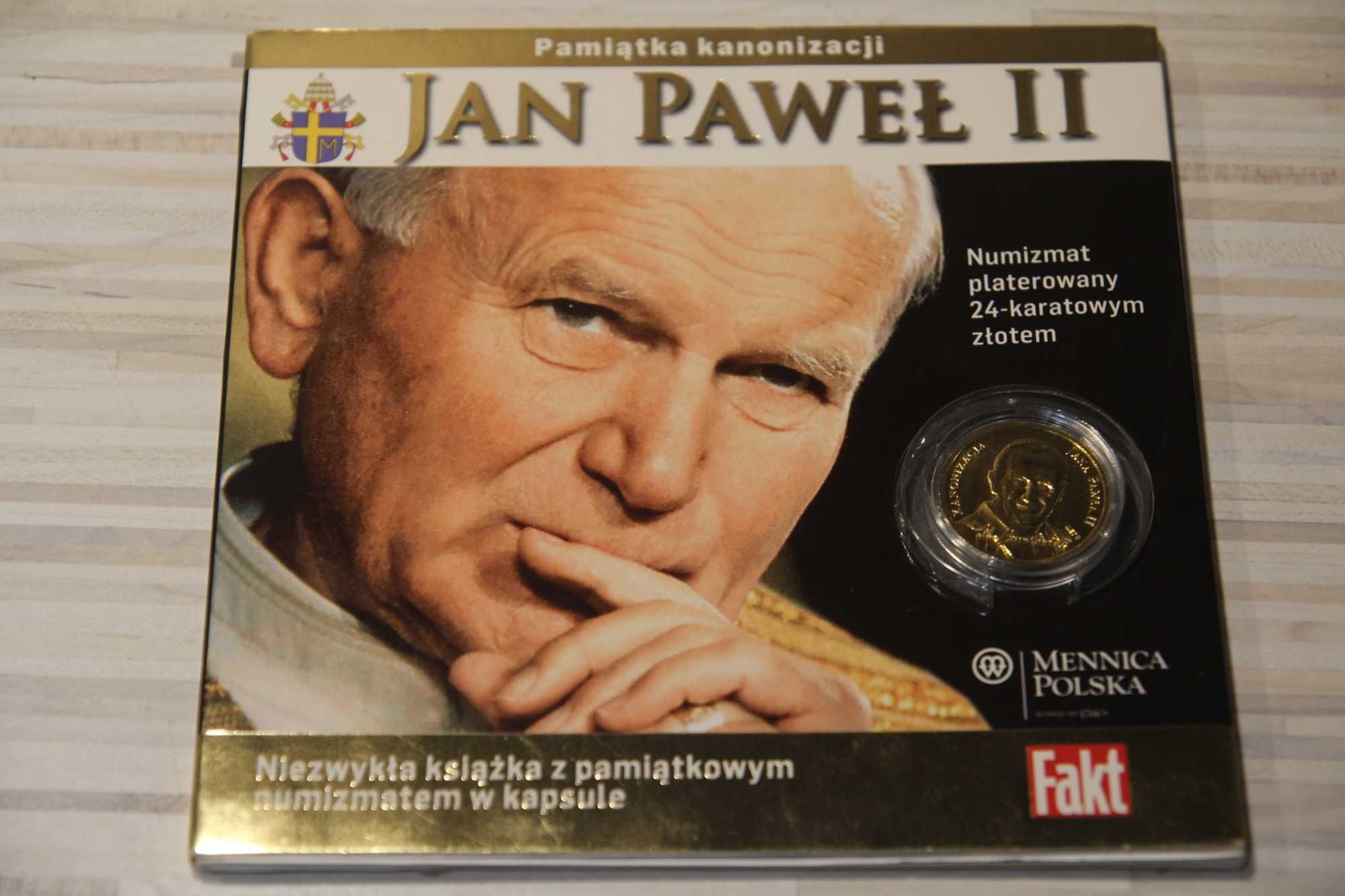 Oryginalny numizmat z kanonizacji Jana Pawła II z certyfikatem