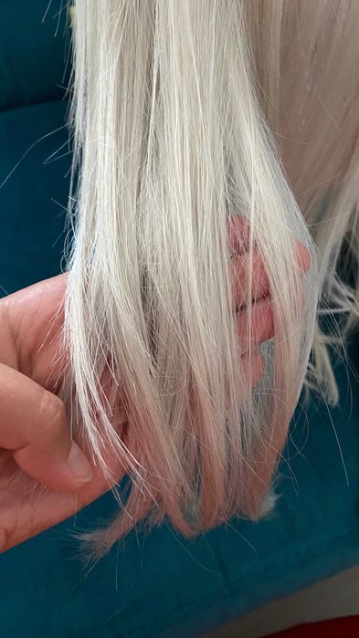 Nowa peruka. Po chemioterapii. Blond z odrostem