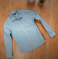 Tommy Hilfiger damska koszula niebieska w białe paski 164 S