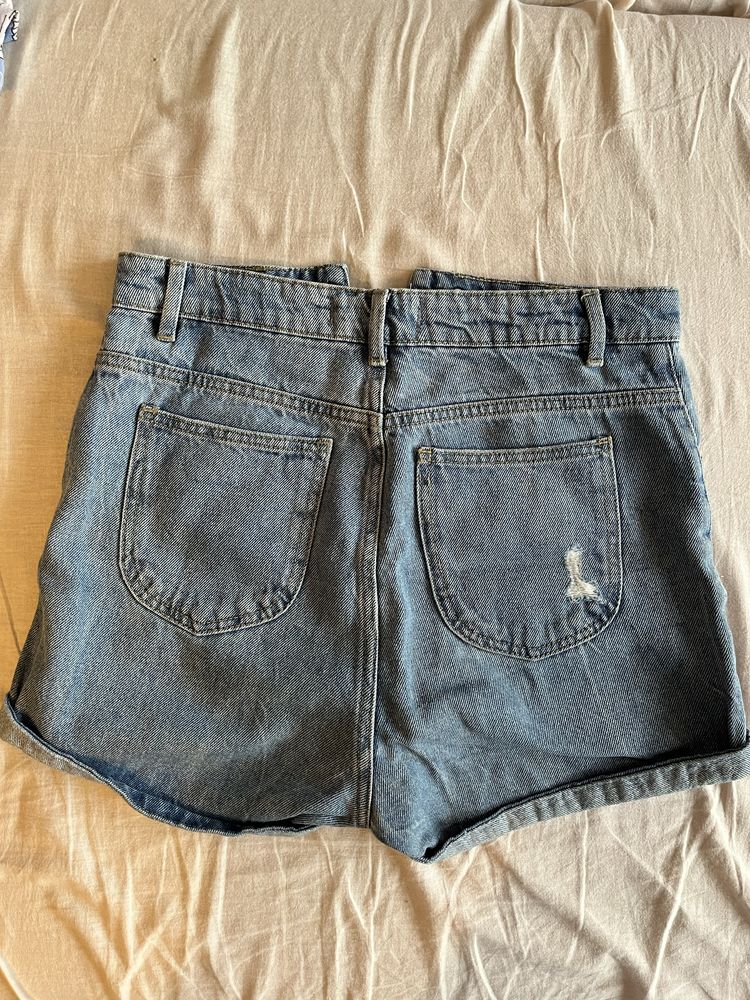 Shorty jeansowe z wysokim stanem