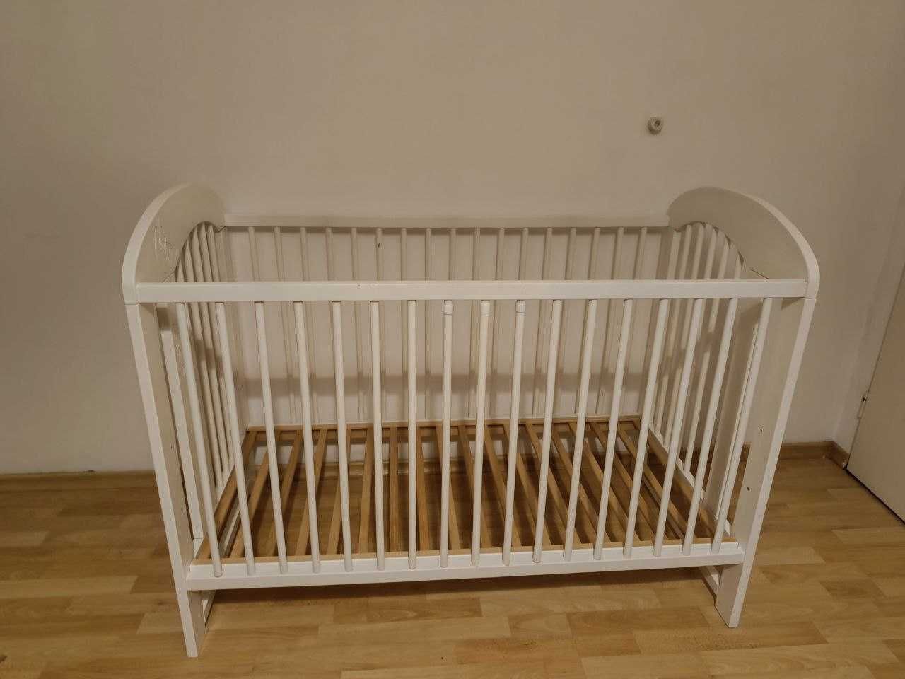 Łóżko Dziecięce Drewniane Białe