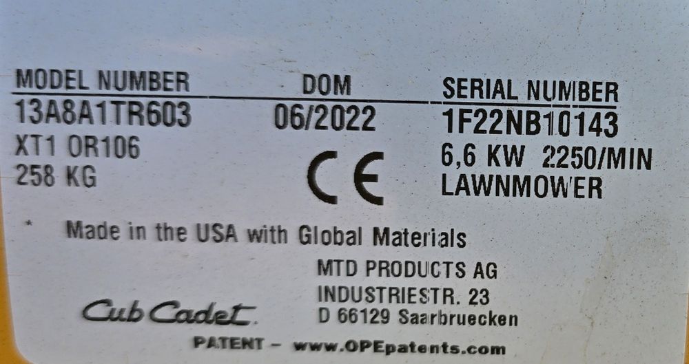 Kosiarka spalinowa Cub Cadet xt1