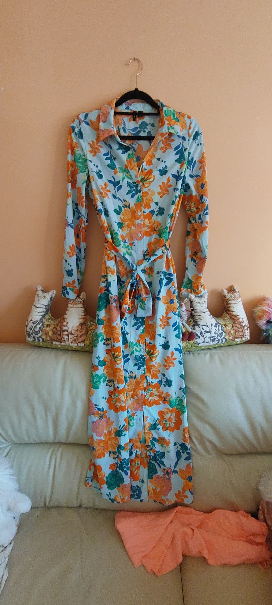 Vestido novo floral maxi comprido M 38 40