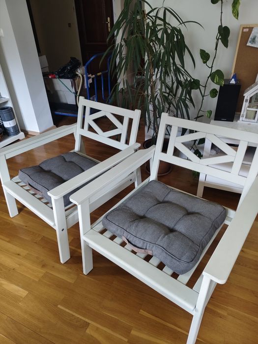 Fotele ogrodowe, tarasowe, salonowe białe IKEA