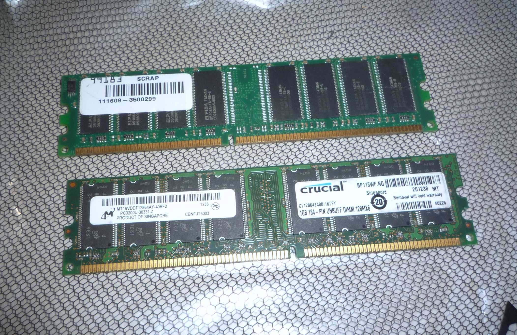 модуль памяти DDR1 1 GB. - 2 шт.