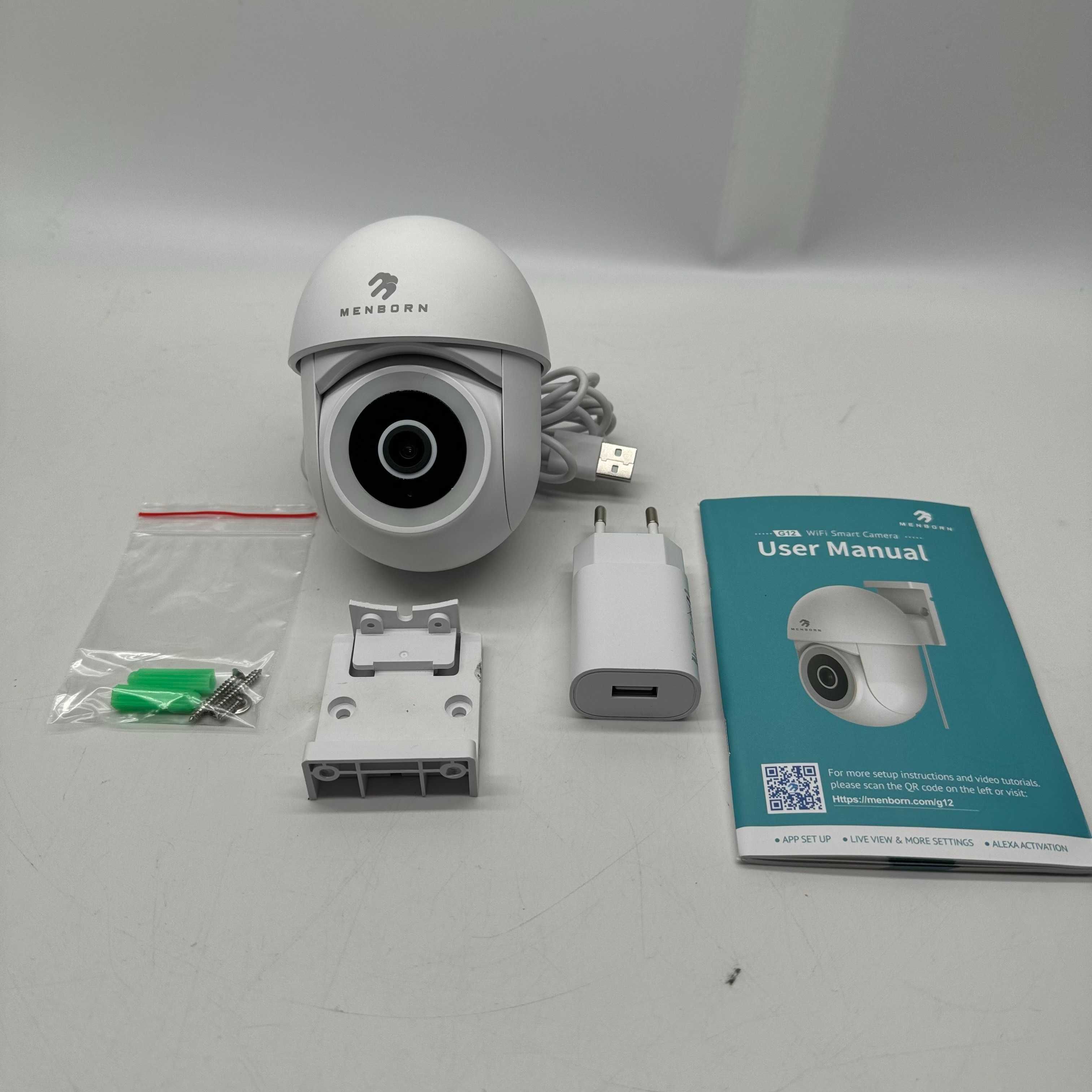 Kamera Zewnętrzna MENBORN z Noktowizorem 2K 2,4 GHz IP