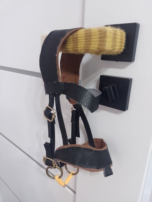 Ogłowie skórzane dla hobby horse
