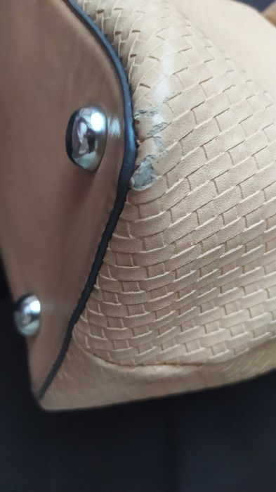 Каркасна бежева сумка Perfoice з довгою ручкою