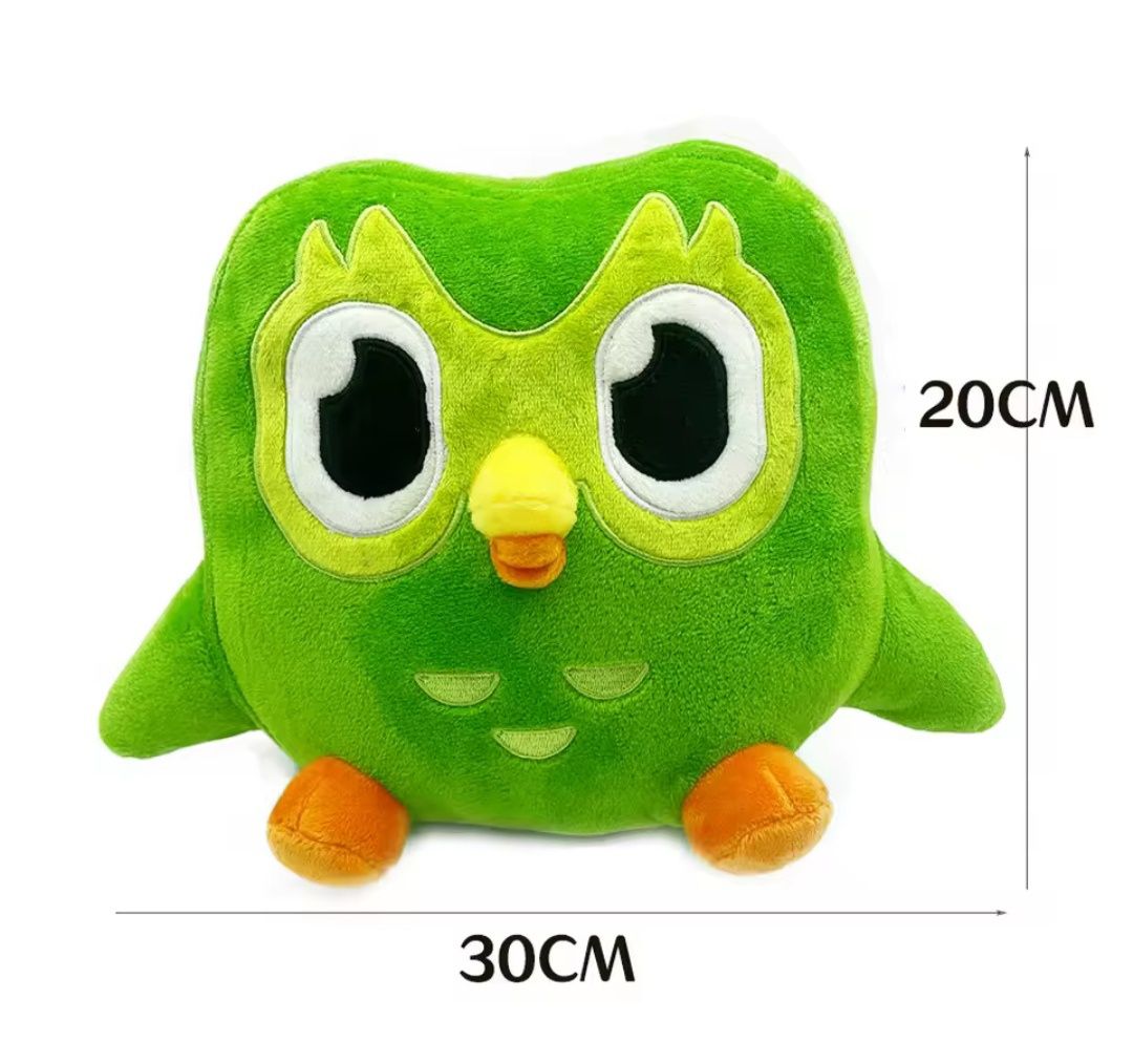 М'яка іграшка Сова Duolingo Owl Toy 27 см, Зелений