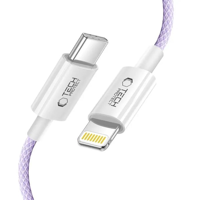 Kabel Tech-Protect Ultraboost Lite Lightning Pd60W/3A 1M - Fioletowy