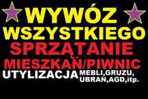 Opróżnianie mieszkań piwnic garaży strychów wywóz mebli utylizacja