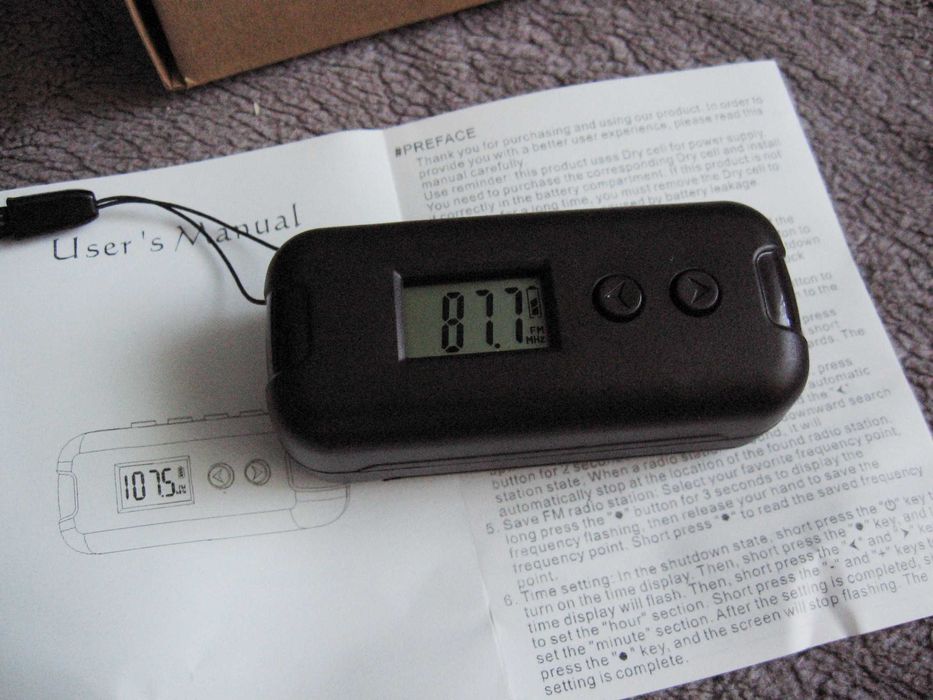 Mini radio, odbiornik do nasłuchu FM 50 MHz do 109 MHz, nowy