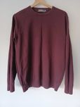 Burgundowy sweter męski z bawełny, Dressmann