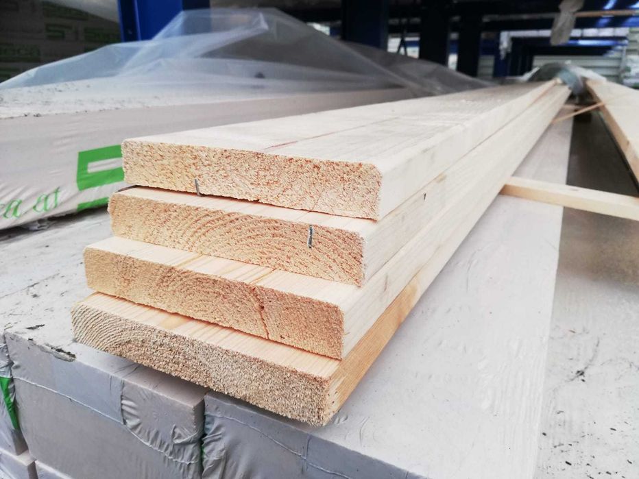 Deska tarasowa gładka A2B5 świerk suszony strugany 24x146mm.