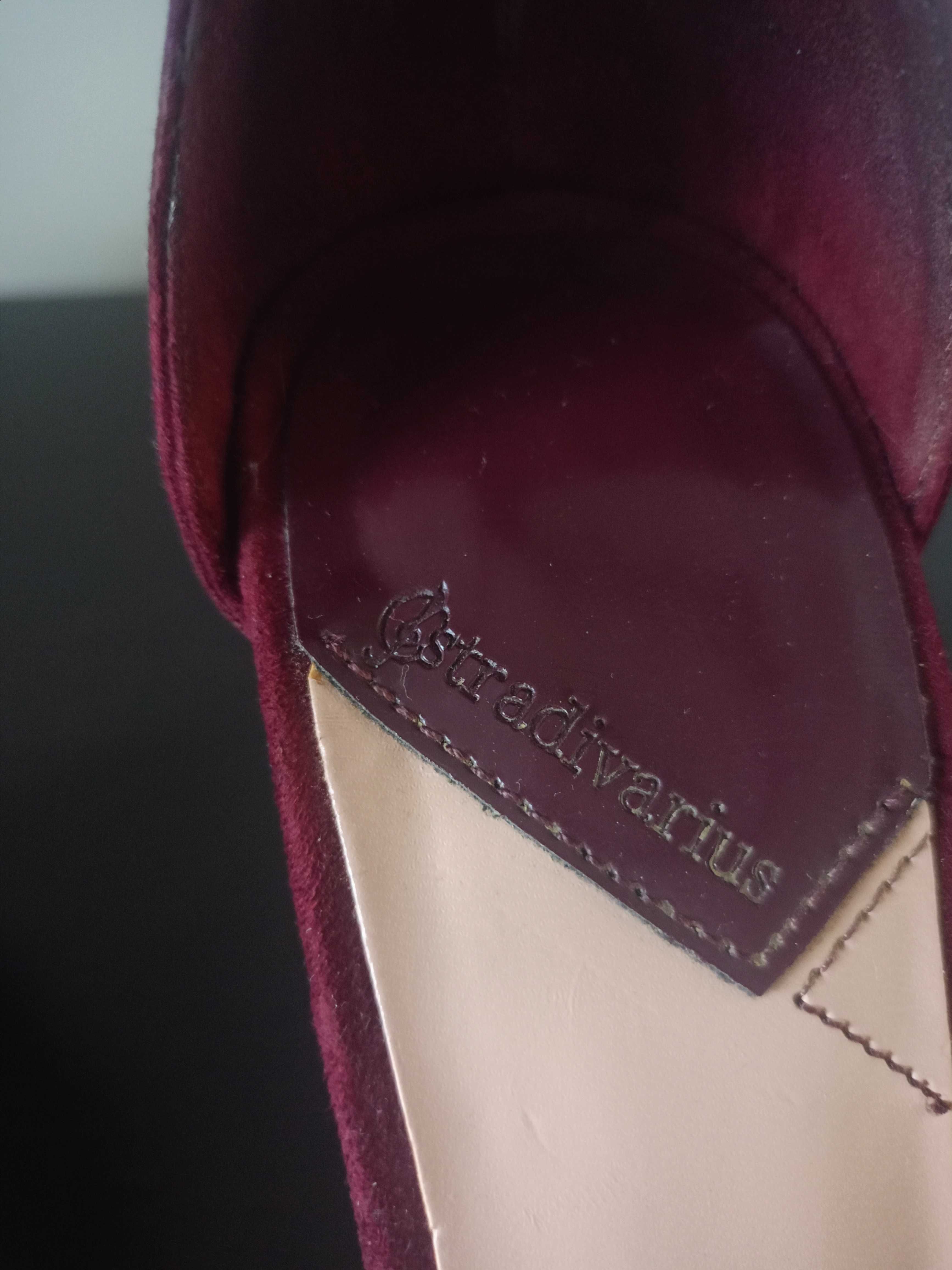 Buty bordo,39 ,Stradivarius