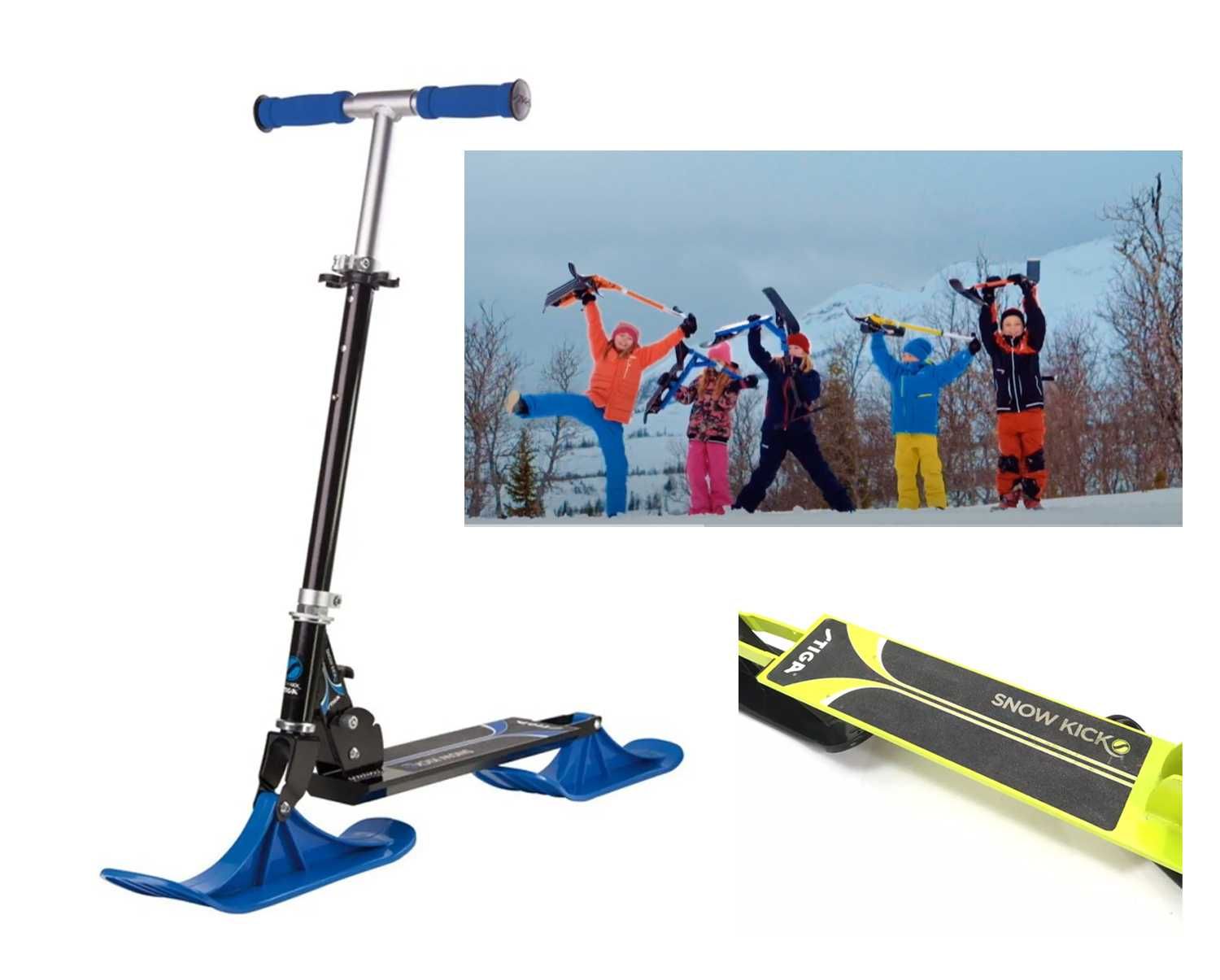 stiga snow kick hulajnoga na śnieg skuter nartosanki sanki
