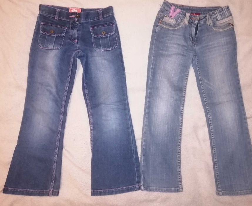 Dwie pary spodni dżinsowych - 128 cm