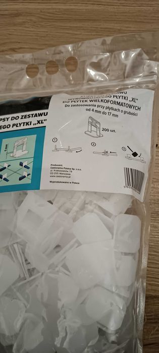 Klipsy wyrównujące do płytek XL