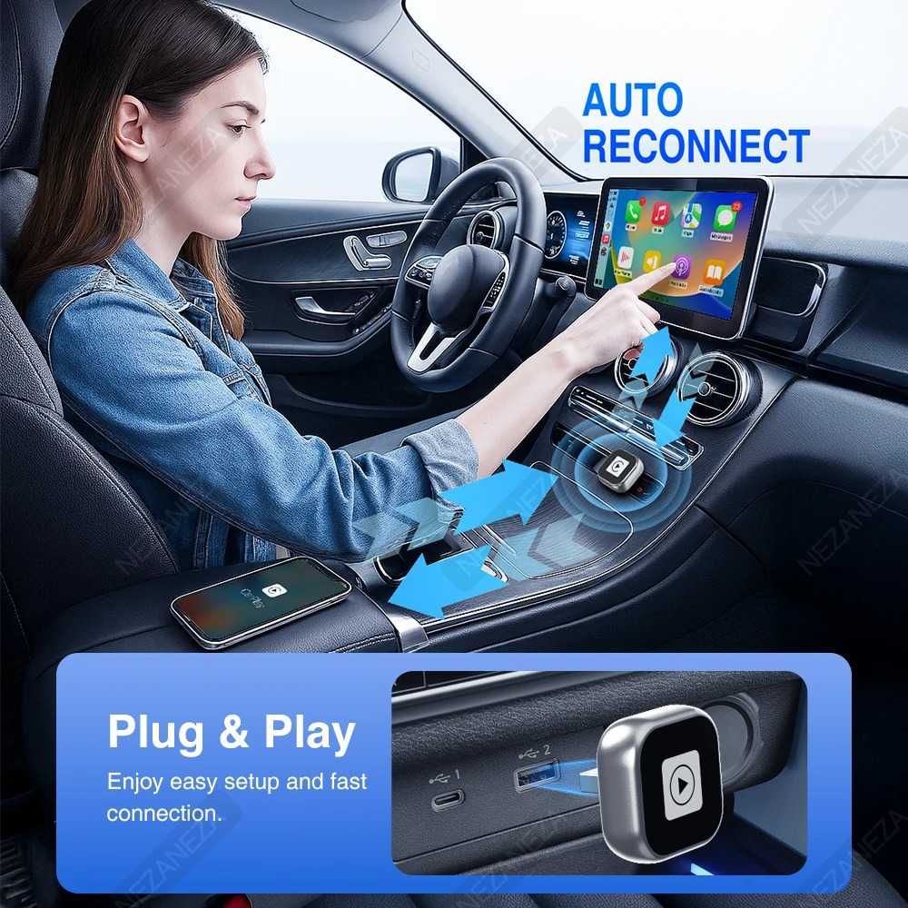 Adapter USB dla bezprzewodowego Carplay i Android Auto