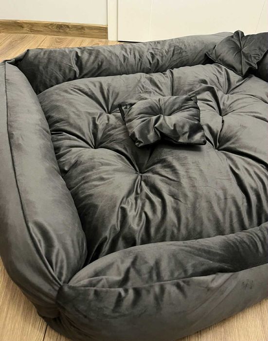Legowisko welurowe dla psa 120x90 premium fancy dogbed wodoodporne