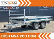 Debon Dostawa przyczepa wywrotka 306x180x30cm DMC2600kg POMPA ELEKTRYCZNA, WYWROT NA 3 STRONY  Dostawa przyczepa wywrotka 306x180x30cm DMC2600kg POMPA ELEKTRYCZNA, W