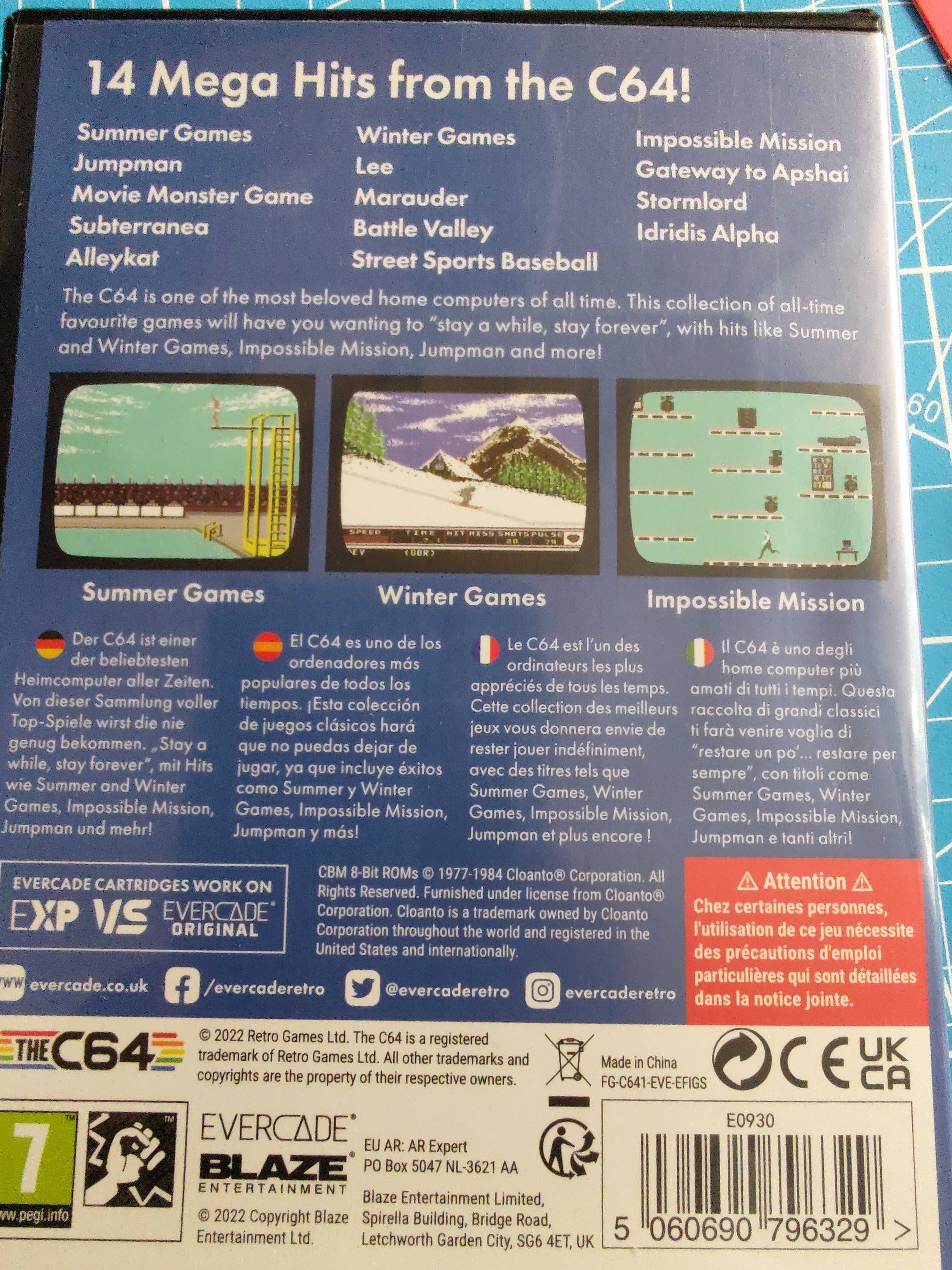 EVERCADE The C64 Collection 1 jak nowe 14 gier