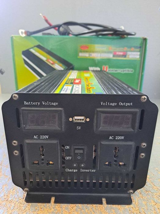 Преобразователь тока 12-220v 7200w Инвертор с зарядным + бесперебойник