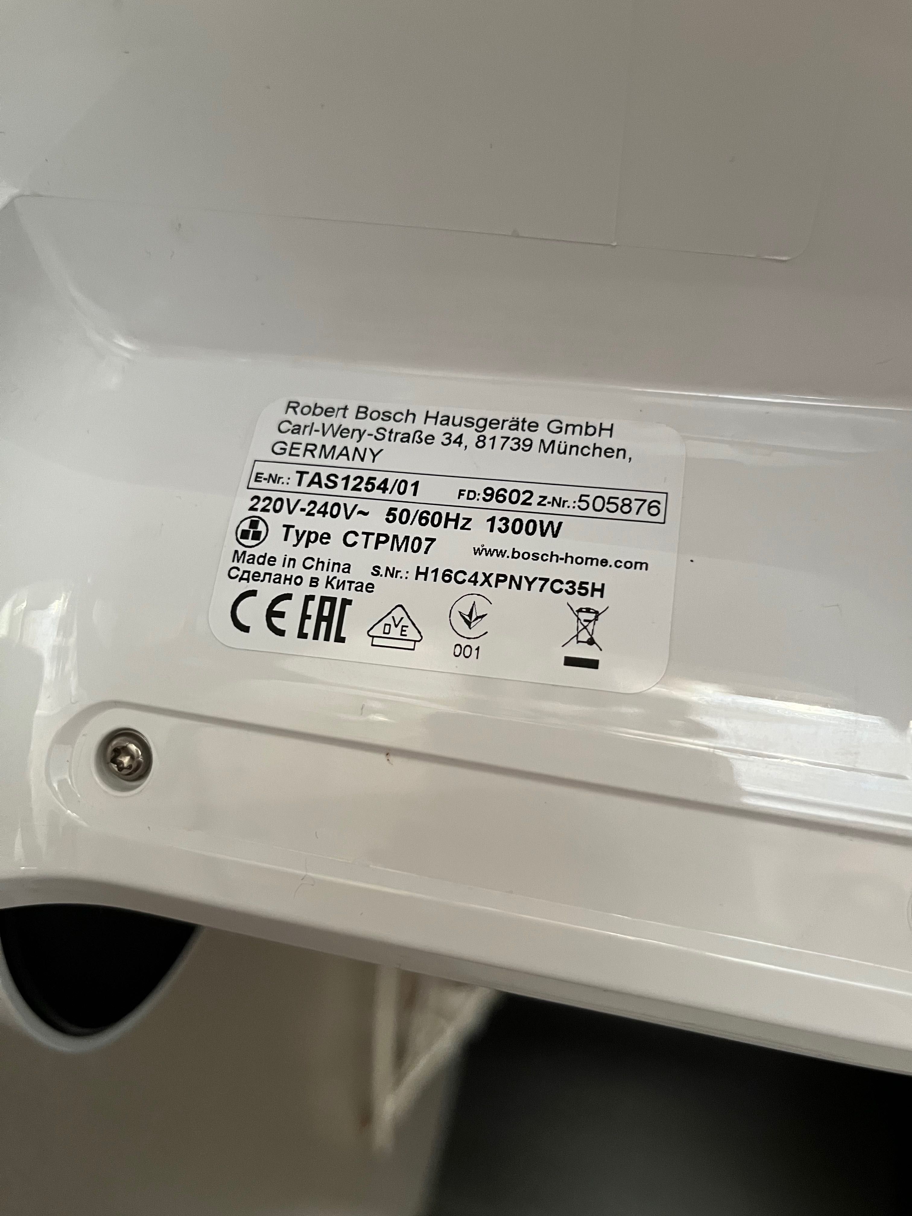 Ekspres kapsułkowy Bosch Tassimo CTPM 07 plus przedłużacz
