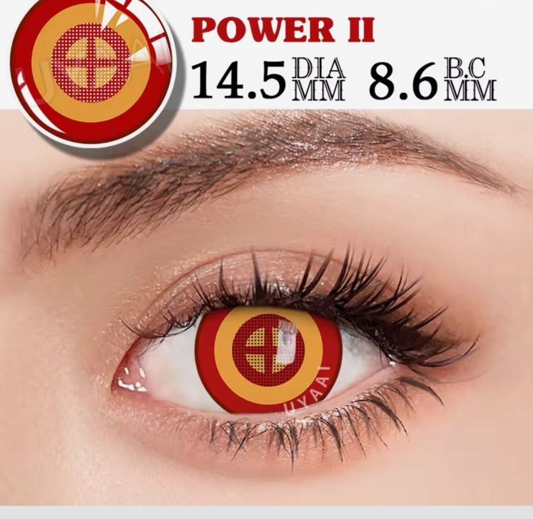 Lentes Power Chainsaw Man Vermelhas – Cosplay / Anime / Fantasia
