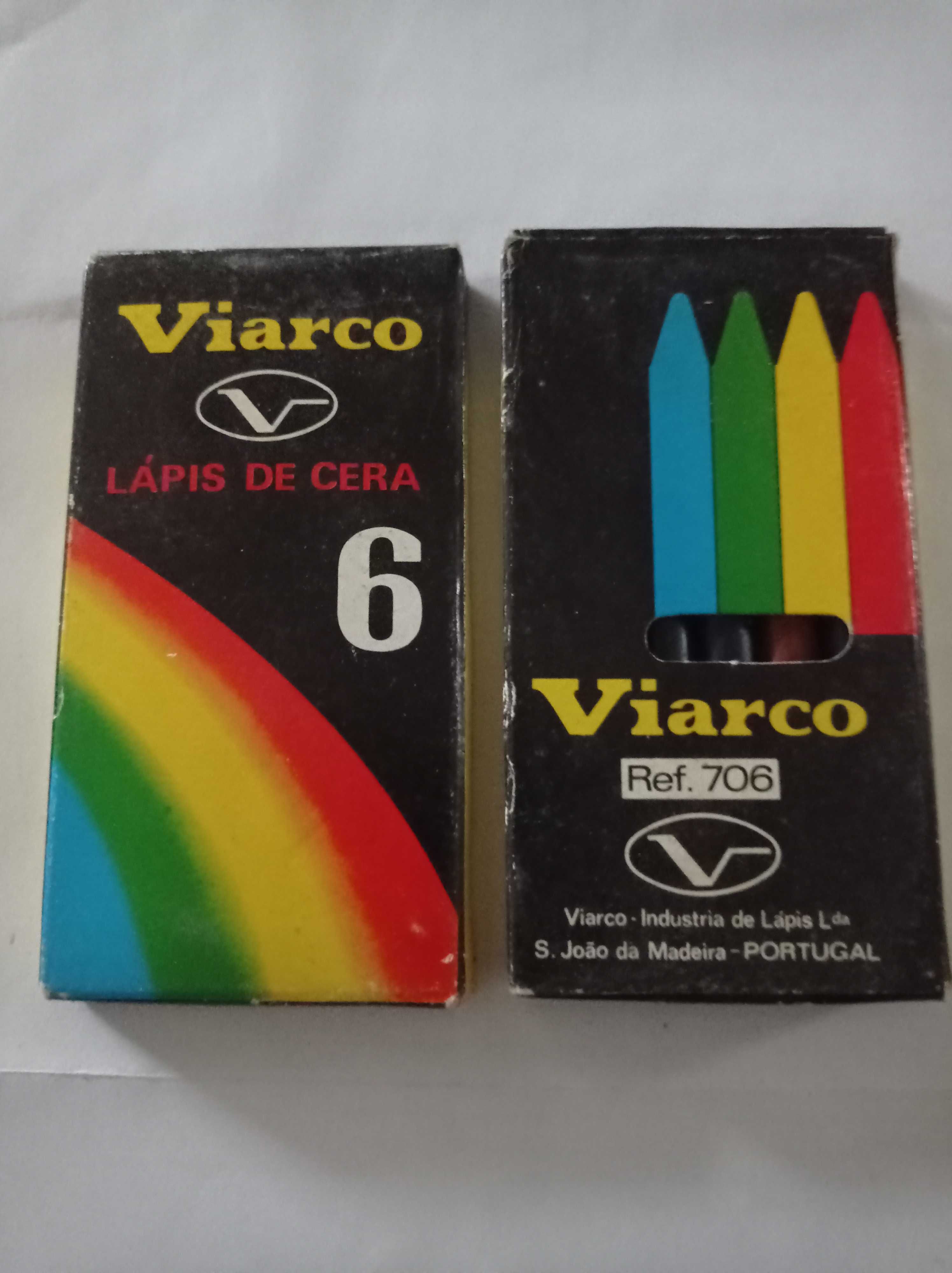 lápis cor e cera viarco caixa de 6 e12