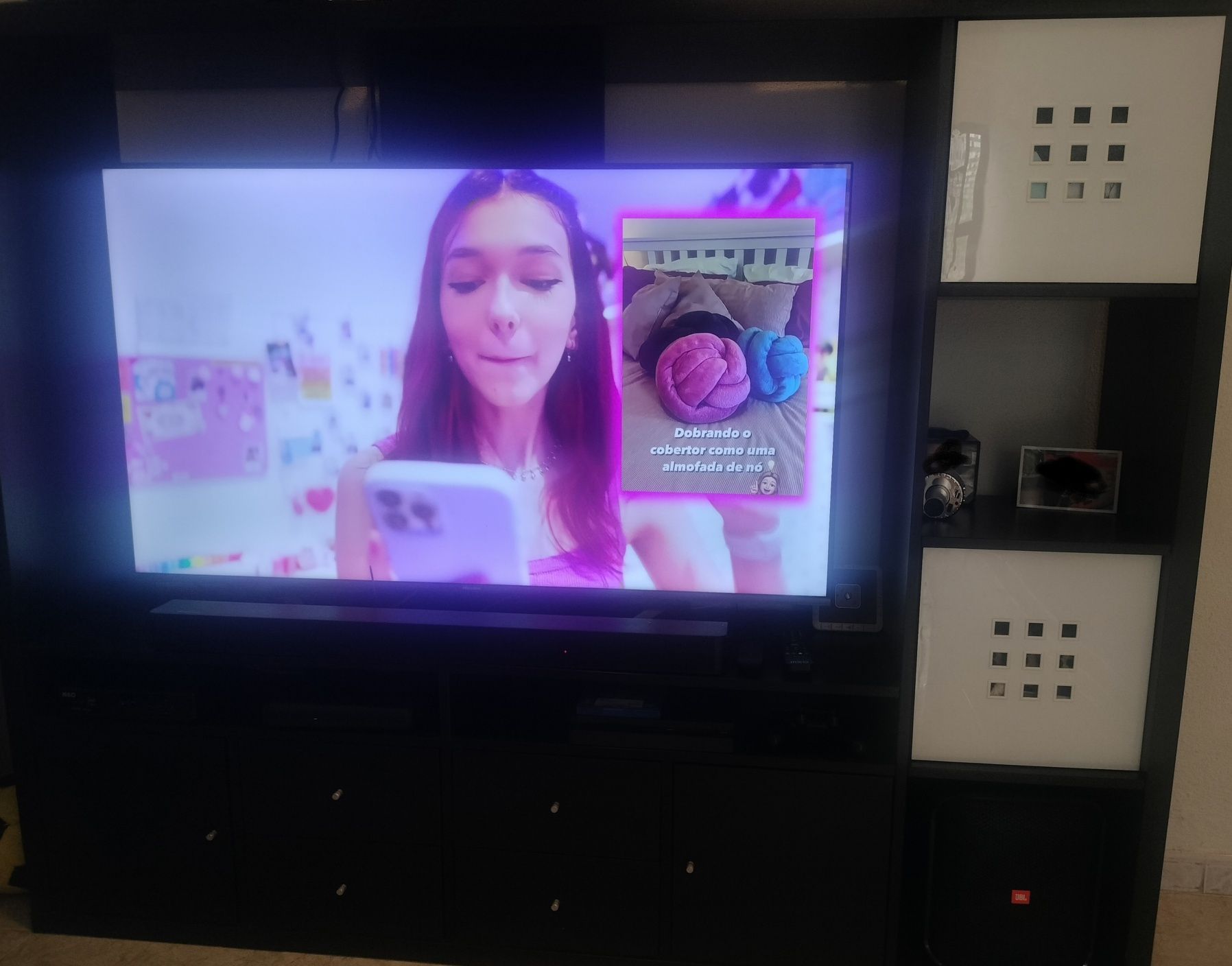 Móvel sala, sem TV e colunas