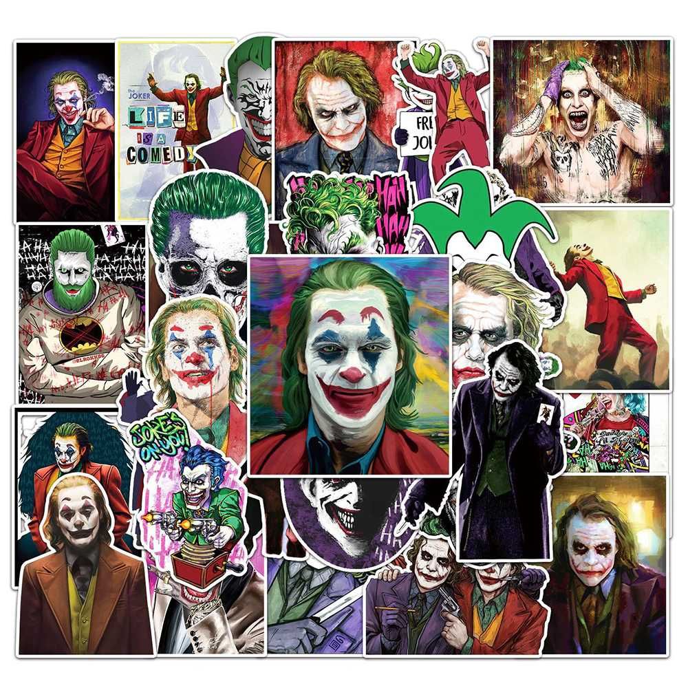 Наклейки стикеры Джокер Joker декор скейт ноут велосипед блокнот смарт