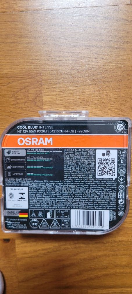 żarówki osram h7 12V 55W cool blue