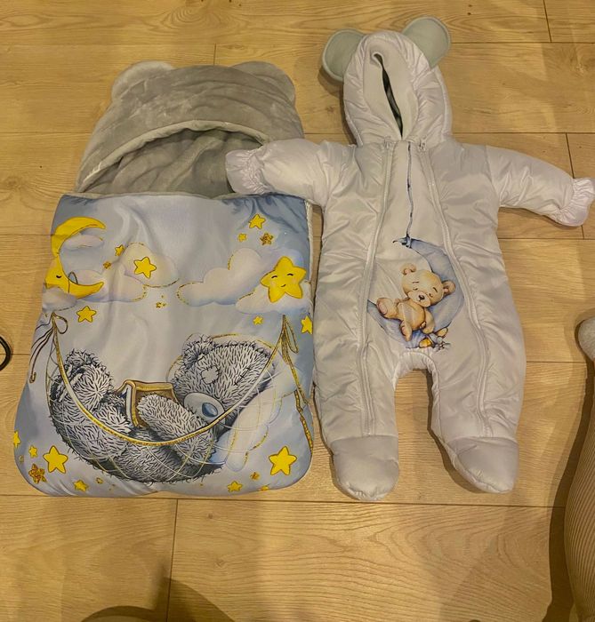 Конверт на выписку, мишка, ушки, велюр