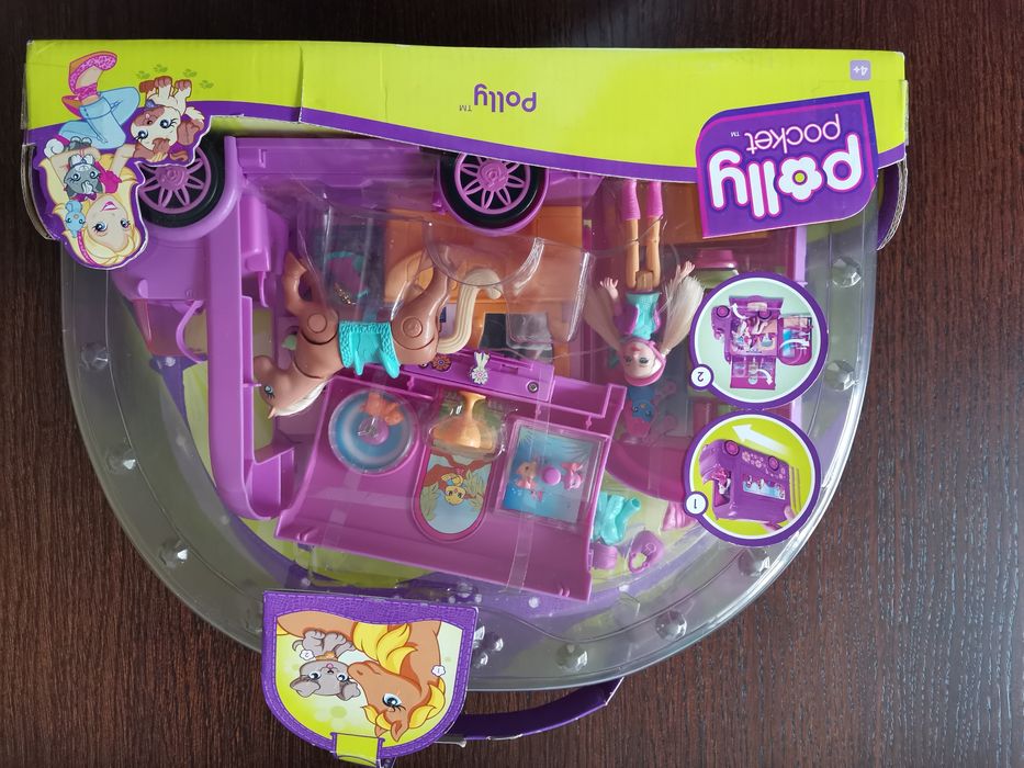 Polly Pocket samochód stajnia koń Nowe!