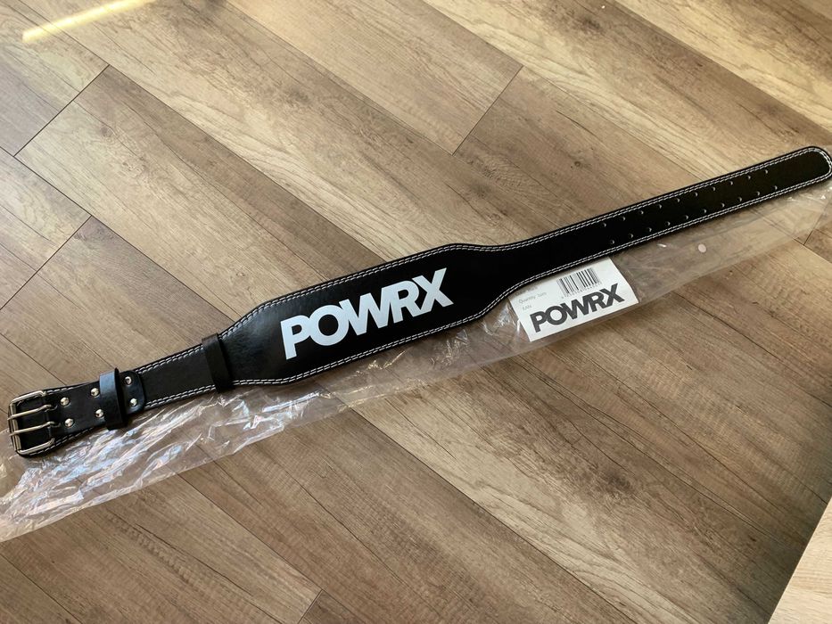 Pas kulturystyczny POWRX do ćwiczeń treningowy siłownia skórzany NOWY