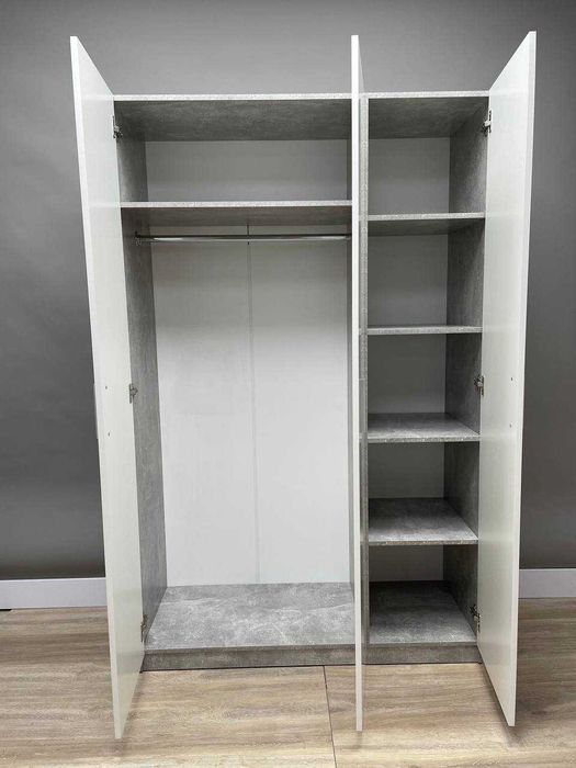 Шафа "Вікторія" Білий.Трьохдверна з поличками.Шкаф в спальню.Меблі.