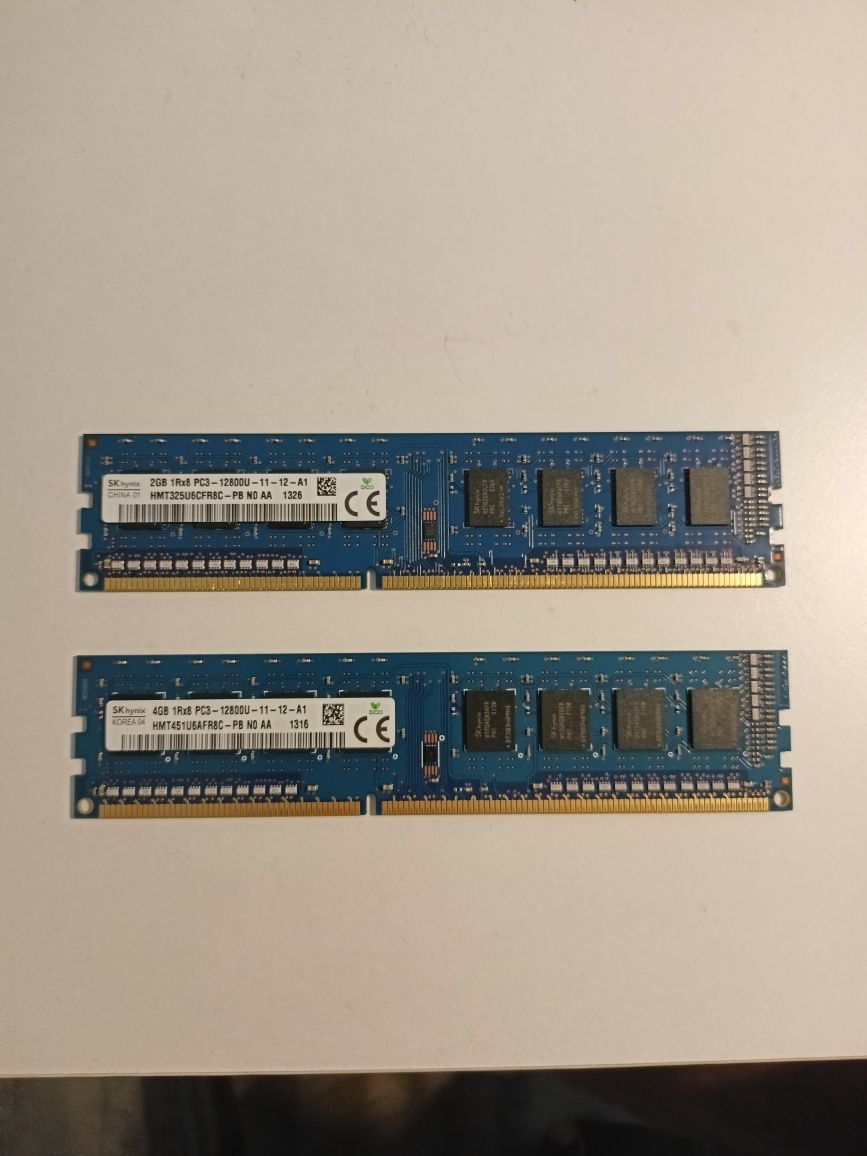 6 GB DDR3 w 2 kościach